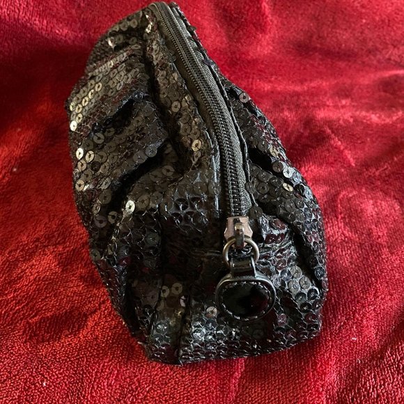 FELIX REY for Bergdorf Goodman Limited Edition Black Sequins Evening Bag Clutch - Picture 2 of 4